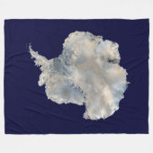 Antarctica (NASA Blue Marble Imagery) Fleece Deken (Voorkant (Horizontaal))