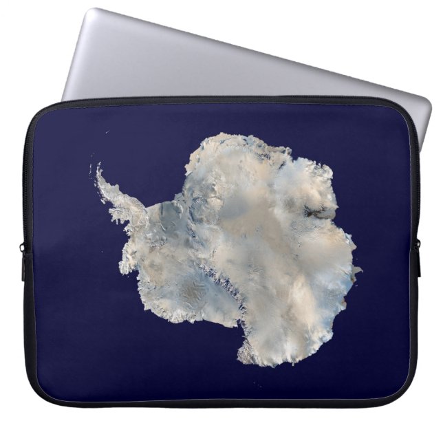 Antarctica (NASA Blue Marble Imagery) Laptop Sleeve (Voorkant)