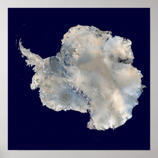 Antarctica (NASA Blue Marble Imagery) Poster (Voorkant)