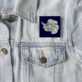 Antarctica (NASA Blue Marble Imagery) Vierkante Button 5,1 Cm (In situ)