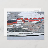 Antarctica Onderzoeksstation Briefkaart (Voorkant / Achterkant)