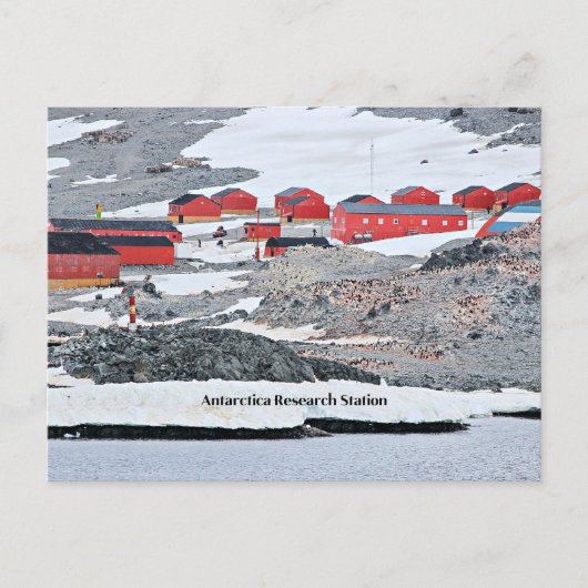 Antarctica Onderzoeksstation Briefkaart (Voorkant)