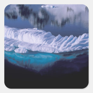 Antarctica, Paradise Bay. Ijsberg in kristal Vierkante Sticker