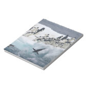 Antarctica, Paulet Island. Adelie pinguins Notitieblok (Linkerzijde)