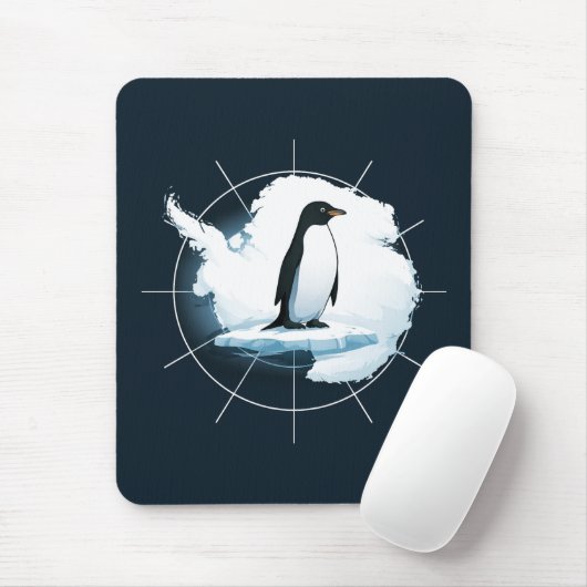 Antarctica Penguin Emblem – Polar Explorer Design Muismat (Met muis)