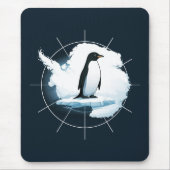 Antarctica Penguin Emblem – Polar Explorer Design Muismat (Voorkant)