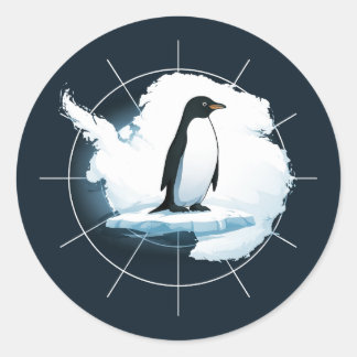 Antarctica Penguin Emblem – Polar Explorer Design Ronde Sticker
