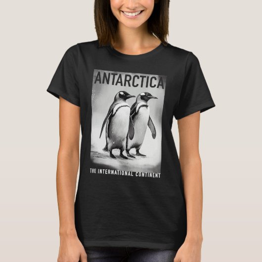 Antarctica Penguins The International Continent T-shirt (Voorkant)