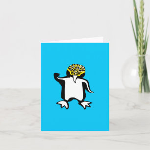 Antarctica - Pinguïn - Bedreigd dier - Blauw Notitiekaartje