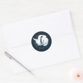 Antarctica Pinguïn Embleem – Poolreiziger Design Ronde Sticker (Envelop)