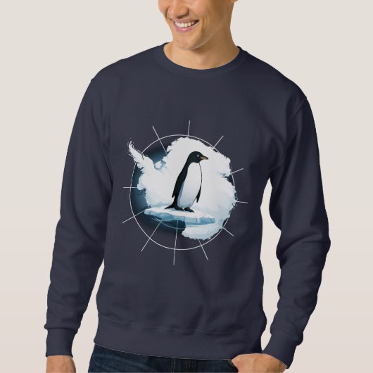 Antarctica Pinguïn Embleem – Poolreiziger Design Trui (Voorkant)