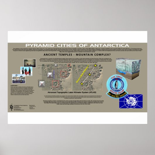 Antarctica Piramide Steden 3 Poster (Voorkant)