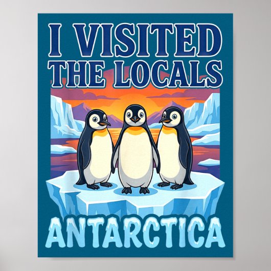 Antarctica Reis Souvenir Pinguïn Expeditie Poster (Voorkant)