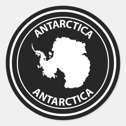 Antarctica Ronde Sticker (Voorkant)