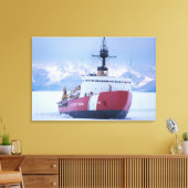 Antarctica, Ross Island, McMurdo Station, USCG Canvas Afdruk (Insitu (Woonkamer))