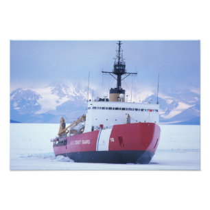 Antarctica, Ross Island, McMurdo Station, USCG Foto Afdruk