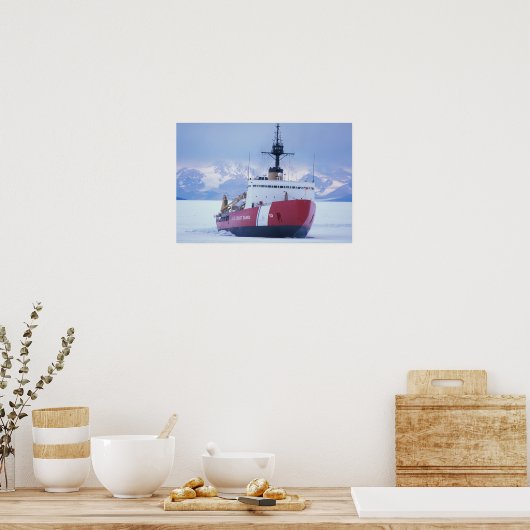 Antarctica, Ross Island, McMurdo Station, USCG Poster (Keuken)