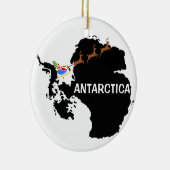 Antarctica Round Kerstversiering Keramisch Ornament (Rechts)