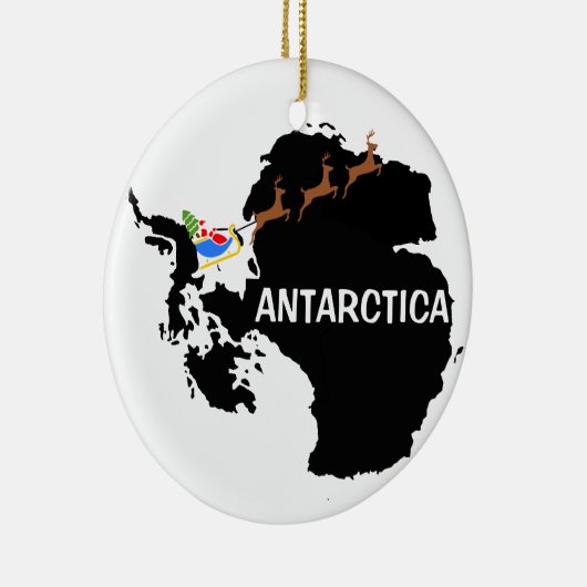 Antarctica Round Kerstversiering Keramisch Ornament (Rechts)