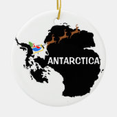 Antarctica Round Kerstversiering Keramisch Ornament (Voorkant)
