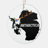 Antarctica Round Kerstversiering Keramisch Ornament (Links)