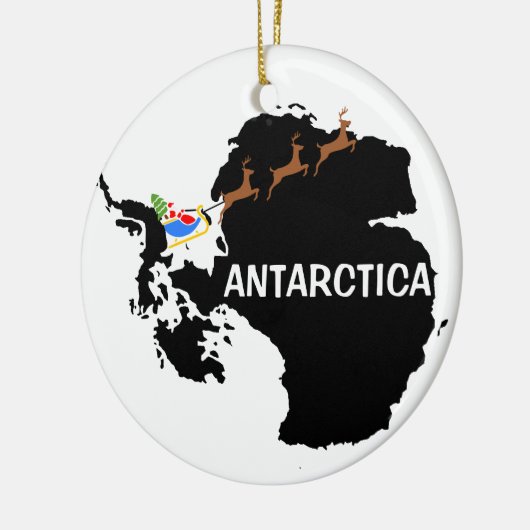 Antarctica Round Kerstversiering Keramisch Ornament (Links)
