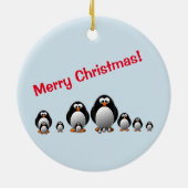 Antarctica Round Kerstversiering Keramisch Ornament (Achterkant)