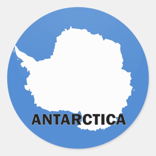 Antarctica Roundel kwaliteitsvlag Ronde Sticker (Voorkant)