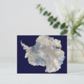 Antarctica satelliet foto-wetenschap reizen afbeel briefkaart (Staand voorkant)