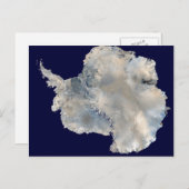 Antarctica satelliet foto-wetenschap reizen afbeel briefkaart (Voorkant / Achterkant)