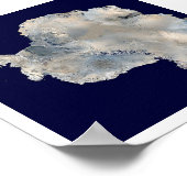 Antarctica Satellite Afbeelding Poster (Hoek)