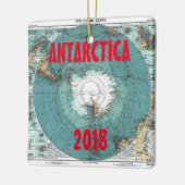 Antarctica Schilderachtig keramisch vierkant versi Keramisch Ornament (Links)