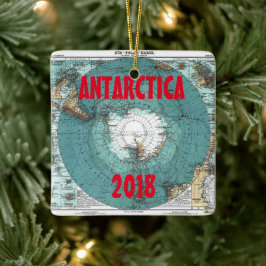 Antarctica Schilderachtig keramisch vierkant versi Ornament