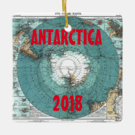 Antarctica Schilderachtig keramisch vierkant versi Ornament