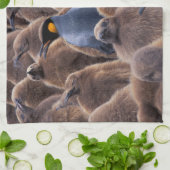 Antarctica, South Georgia Island, King penguins Theedoek (Gevouwen)