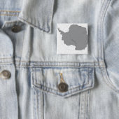 Antarctica Vierkante Button 5,1 Cm (In situ)