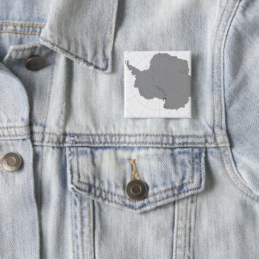 Antarctica Vierkante Button 5,1 Cm (In situ)