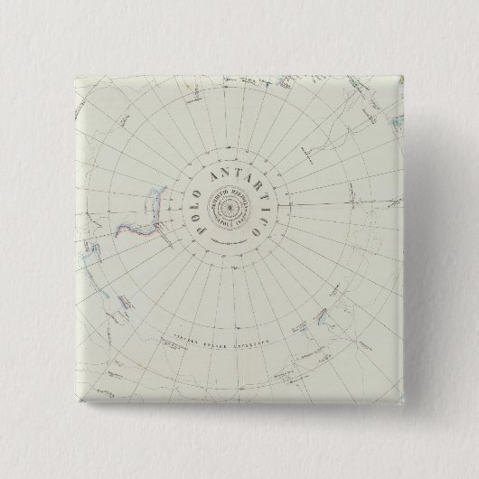 Antarctica Vierkante Button 5,1 Cm (Voorkant)