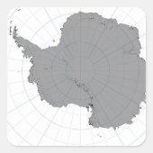 Antarctica Vierkante Sticker (Voorkant)