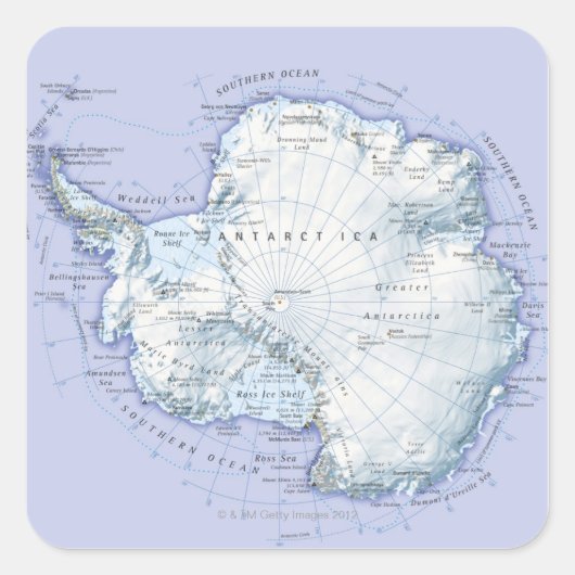 Antarctica Vierkante Sticker (Voorkant)