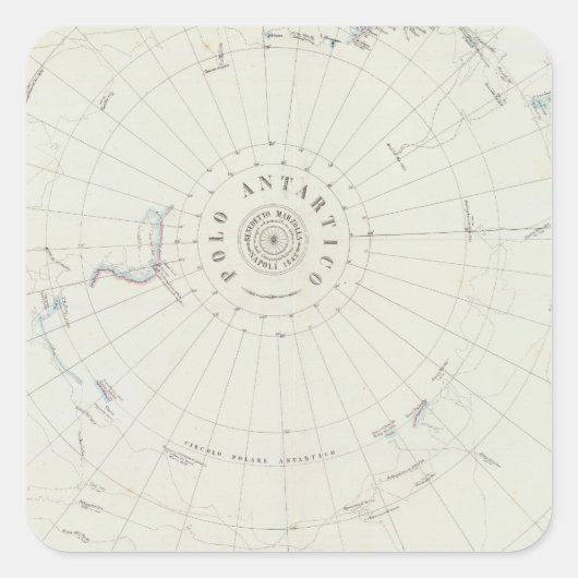 Antarctica Vierkante Sticker (Voorkant)