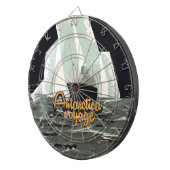 Antarctica vintage reisposter dartbord (Voorkant Rechts)