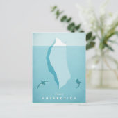 Antarctica Vintage Travel Poster - Art Briefkaart (Staand voorkant)