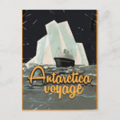 Antarctica Vintage Travel poster Briefkaart (Voorkant)