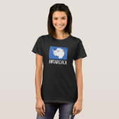 Antarctica vintage vlag t-shirt (Voorkant volledig)