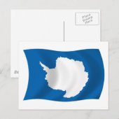 Antarctica Vlag Ansichtkaart Briefkaart (Voorkant / Achterkant)