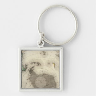 Antarctica, zuidelijk halfrond sleutelhanger