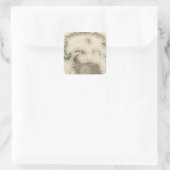 Antarctica, zuidelijk halfrond vierkante sticker (Tas)