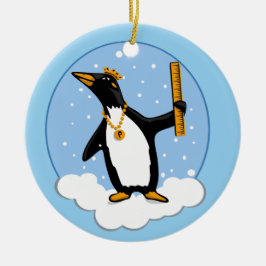 Antarctisch kerst liniaal ornament