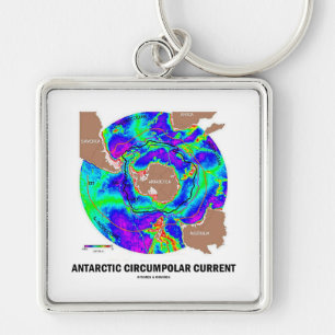 Antarctische cirkelstroming (oceaanstroomkaart) sleutelhanger